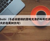 bubi（不必说碧绿的菜畦光滑的石井栏高大的皂荚树仿写）