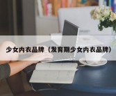 少女内衣品牌（发育期少女内衣品牌）